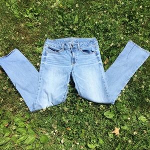 american eagle straight super stretch jeans